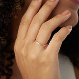 14K Gold 3 Stone Minimalist Diamond Ring Ferkos Fine Jewelry