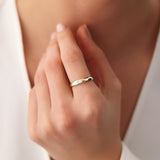 14k Dome Bezel Setting Marquise Diamond Solitaire Ring Ferkos Fine Jewelry