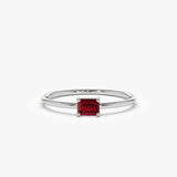 14k Octagon Cut Ruby Ring Ferkos Fine Jewelry