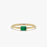 14k Octagon Cut Emerald Ring 14K Gold Ferkos Fine Jewelry