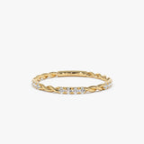 14k Twisted Rope 3/4 Eternity Diamond Ring 14K Gold Ferkos Fine Jewelry