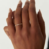 14k Unique Petite Diamond Stack Band Ferkos Fine Jewelry