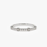 14k Unique Petite Diamond Stack Band Ferkos Fine Jewelry