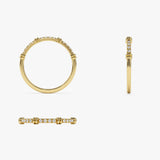 14k Unique Petite Diamond Stack Band Ferkos Fine Jewelry