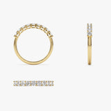 14k 0.55ctw 9 Stone Basket Setting Diamond Wedding Ring Ferkos Fine Jewelry