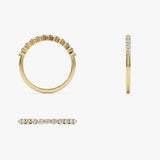 14k 0.30ctw 11 Stone Shared Prong Diamond Wedding Band Ferkos Fine Jewelry