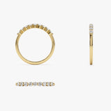 14k Single Shared Prong Diamond Wedding Ring 0.30 ctw Ferkos Fine Jewelry