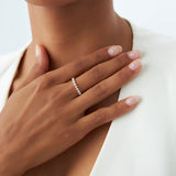 0.55ctw 14k Nine Stone Shared Prong Lab Grown Diamond Wedding Band - Hana Ferkos Fine Jewelry