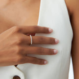 14k 0.55ctw 9 Stone Shared Prong Diamond Wedding Band Ferkos Fine Jewelry