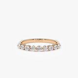0.55ctw 14k Nine Stone Shared Prong Lab Grown Diamond Wedding Band - Hana Ferkos Fine Jewelry