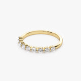 0.55ctw 14k Nine Stone Shared Prong Lab Grown Diamond Wedding Band - Hana Ferkos Fine Jewelry