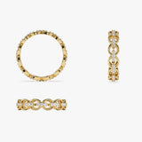 14k Gold Full Eternity Diamond Link Ring Ferkos Fine Jewelry