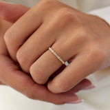 14k Pave Diamond Bamboo Ring Ferkos Fine Jewelry