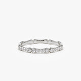 14k Pave Diamond Bamboo Ring Ferkos Fine Jewelry