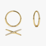 14k Criss Cross Single Side Diamond Ring Ferkos Fine Jewelry