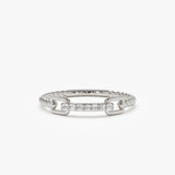 14k Braided Stackable Pave Diamond Ring Ferkos Fine Jewelry