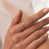 14k Petite Diamond Duo Ring Ferkos Fine Jewelry