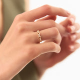 14K Cable Chain Link Diamond Ring Ferkos Fine Jewelry