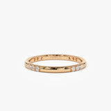 14k Multi Station Diamond Eternity Ring 14K Rose Gold Ferkos Fine Jewelry