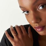 14k Vertical Three Stone Natural Diamond Ring Ferkos Fine Jewelry