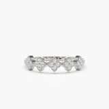 14k Round Diamond Stackable Clover Cluster Ring Ferkos Fine Jewelry