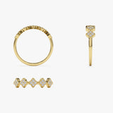 14k Round Diamond Stackable Clover Cluster Ring Ferkos Fine Jewelry