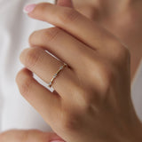 14k Dainty Stacking Diamond Wedding Band Ferkos Fine Jewelry