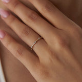 14k Dainty Stacking Diamond Wedding Band Ferkos Fine Jewelry