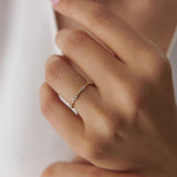 14k Dainty Stacking Diamond Wedding Band Ferkos Fine Jewelry