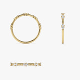 14k Dainty Stacking Diamond Wedding Band Ferkos Fine Jewelry