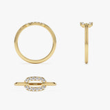 14k Single Link Diamond Ring Ferkos Fine Jewelry