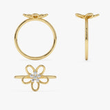 14k Diamond Flower Ring Ferkos Fine Jewelry