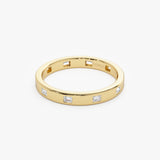 14k Full Eternity Flush Setting Baguette Diamond Band Ferkos Fine Jewelry