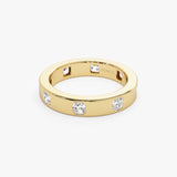 14k Asscher Cut Full Eternity Flush Setting Diamond Band Ferkos Fine Jewelry