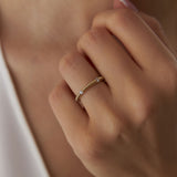 14k Full Eternity Ribbed Diamond Wedding Ring Ferkos Fine Jewelry