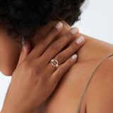 14k Unique Diamond Horsebit Pave Ring Ferkos Fine Jewelry