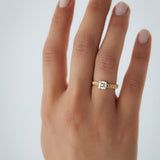 14k Curb Link Illusion Setting Baguette Diamond Ring Ferkos Fine Jewelry