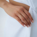 14k Dainty Diagonal Baguette Diamond Ring Ferkos Fine Jewelry