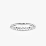 14k Dainty Graduating Diamond Wedding Ring Ferkos Fine Jewelry