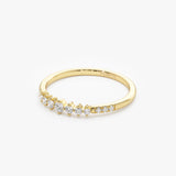 14k Dainty Graduating Diamond Wedding Ring Ferkos Fine Jewelry