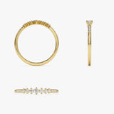14k Dainty Graduating Diamond Wedding Ring Ferkos Fine Jewelry