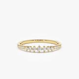 14k Dainty Graduating Diamond Wedding Ring 14K Gold Ferkos Fine Jewelry