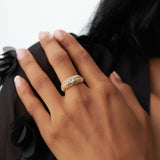 14k Unique Ribbed Illusion Setting Diamond Ring Ferkos Fine Jewelry