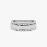 14k Diamond Diamond Edge Wedding Band Ferkos Fine Jewelry