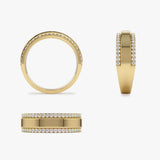 14k Diamond Diamond Edge Wedding Band Ferkos Fine Jewelry