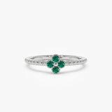 14k Emerald Clover Ring Ferkos Fine Jewelry