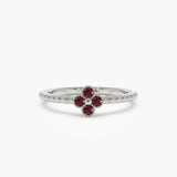 14k Ruby Clover Ring Ferkos Fine Jewelry