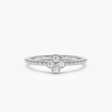14k Diamond Clover Ring Ferkos Fine Jewelry