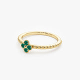 14k Emerald Clover Ring Ferkos Fine Jewelry