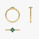 14k Emerald Clover Ring Ferkos Fine Jewelry